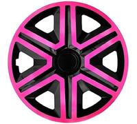 NRM Action - Set di 4 copricerchi universali per auto (rosa/nero, 15")
