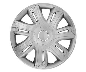 NRM Copricerchi Supernova Coprimozzi Set completo 4 elementi (Argento laccato, 14")