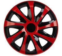 NRM ko240 Copricerchi Universali Draco CS, Nero/Rosso, 16 Pollici, Confezione da Pezzi