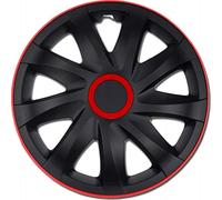 NRM KO255 - Set di 4 copricerchi Kando, Colore: Nero/Rosso