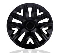 NRM The Best Black Matte - Copricerchi da 16", per cerchioni in acciaio, set da 4 pezzi, colore: Nero opaco