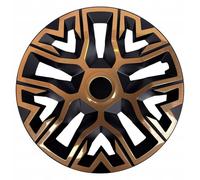 NRM Le Migliori Radkappen Bicolore Rame/Nero da 16 Pollici per Cerchi in Acciaio | Set da 4 Radzierblenden 16" Rame/Nero