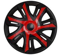 NRM N-Power Copricerchi 15" Rosso/Nero Set 4pz ABS Universali