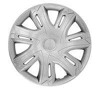 NRM N-Power Copricerchi Set completo 4 Copriruota Universali compatibili con Maggior Parte delle Marche e Cerchi (Argento, 14")