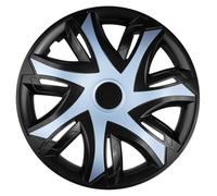 NRM N-Power Copricerchi Set completo 4 Copriruota Universali compatibili con Maggior Parte delle Marche e Cerchi (Blu/nero, 16")