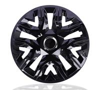 NRM Perfecto Black - Copricerchi da 15", per cerchioni in acciaio, set da 4 pezzi, colore: Nero
