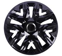 Coprimozzi universali NRM Perfecto 4 pezzi, plastica ABS, Set Universale da 4pz (nero laccato, 16")