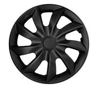 NRM Quad Coprimozzi 16" Nero Opaco Set 4 pezzi Coprimozzi Universali