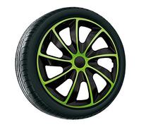 NRM Set di 4 copricerchi Quad nero/verde, 15 pollici
