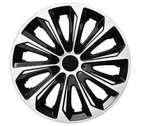 NRM, set di 4 copricerchi universali bicolore! Set di 4 tappi! (Nero & bianco, 35,56 cm)