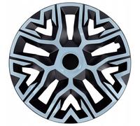 NRM The Best - Copricerchi bicolore Azure/nero, 15 pollici, per cerchioni in acciaio, set da 4 pezzi, colore: Azzurro/Nero