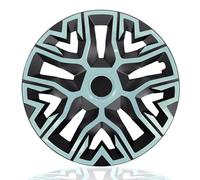 NRM The Best - Copricerchi bicolore Azure/nero, 16 pollici, per cerchioni in acciaio, set da 4 pezzi, colore: Azzurro/Nero