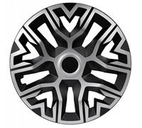 NRM The Best Silver/Black - Copricerchi per cerchi in acciaio, 14", set da 4 pezzi, colore: Argento/Nero