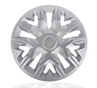 NRM The Best Silver - Copricerchi da 16 pollici, per cerchioni in acciaio, set da 4 pezzi, colore: Argento