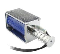 NRMGMGT Potente elettromagnete di spinta e trazione CC LY-1264B, 12 V/24 V, corsa solenoide da 30 mm, bobina magnetica, magnete telescopico elettrico (24 V)