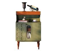 NRNQMTFZ Consolle da ingresso vintag,Tavolo a Consolle con Cassetti e Ripiano Mobile Contenitore Alto da Ingresso Corridoi, tavolino da caffè, tavolo da accento industriale(Green)