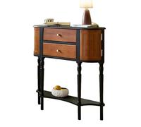 NRNQMTFZ Tavolo Consolle in Legno, Tavolo da Ingresso con 2 Cassetti e Ripiani, Tavolo d’Ingresso Sottile, tavolino rettangolare dietro il divano per oyer, corridoio, soggiorno(80cm/31.5in)