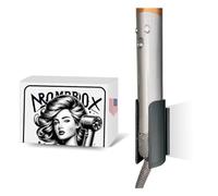 NromBox Supporto da parete per asciugacapelli compatibile con Dyson Airwrap/Airstrait - Shark FlexstyleStyler | Organizer organizer per ferro arricciacapelli accessori per casa e bagno (nero) |