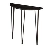NRPEAK Consolle Stretta con Gambe In Metallo, Tavolo da Ingresso Sottile per Corridoio, Tavolo da Ingresso Piccolo con Piano In Legno Massello(Black,70x25x90cm/27x10x35in)
