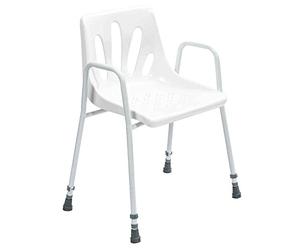 NRS Healthcare Sedia da Doccia con Braccioli P01560 Regolabile in Altezza