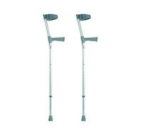 NRS Healthcare Stampelle ad Altezza Regolabile, con Impugnatura in Plastica, 2 Pezzi