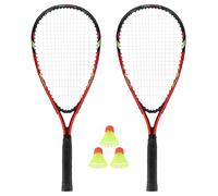 NRS001 SET DA CROSSMINTON 2 RAZZI + VOLANTINI + COPERTURA ROSSA NILS