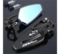 NRTNRFQW Specchietto Manubrio per Suzuki SV650 SV 650 SV650X SV650S Moto Specchietti retrovisori per Moto 2 Pezzi Manubrio End CNC Nero(Black)