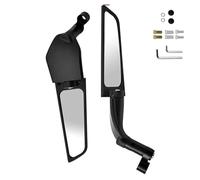 NRTNRFQW Specchietto Manubrio Specchietto retrovisore Laterale per Moto Wind Wing CNC Nero ADV150 XADV750 350 X-ADV 750 PCX 160 150 125
