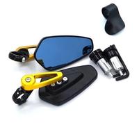 NRTNRFQW Specchietto retrovisore per Moto 7/8 "22mm Specchietto Retrovisore Moto Specchietti Laterali Manubrio estremità PCX125 PCX150 CBR125R CBR150R CB650F CBR650(Oro,001)