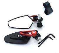 NRTNRFQW Specchietto retrovisore per Moto 7/8 "22mm Specchietto Retrovisore Moto Specchietti Laterali Manubrio estremità PCX125 PCX150 CBR125R CBR150R CB650F CBR650(Red,002)