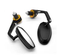 NRTNRFQW Specchietto retrovisore per Moto K1200R R1250GS R1200R R1200RT R1200S S1000R Moto Vista Posteriore in Alluminio Handle Bar End Specchietti Retrovisori Laterali(Oro)