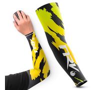 NRV Polsino di compressione Gaming Esport (Edition Camo) - Ottimizza il tuo gioco di eSport con stile mimetico - Progettato da professionisti - durevole, traspirante e senza attrito, nero e giallo, L