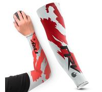 NRV Polsino di compressione Gaming Esport (Edition Camo) - Ottimizza il tuo gioco di eSport con stile mimetico - Progettato da professionisti - durevole, traspirante e senza attrito, bianco / rosso, S