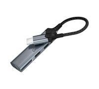NRVTRE 3 in 1 Tipo C Ricarica Rapida 60 W con Adattatore uditivo per Musica e chiamate del Telefono Adattatore per Cuffie USB C in plastica Leggera e Resistente