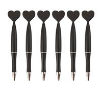 NRVTRE 6x / set penne a a forma cuore penne firmate, Black | Penna a in plastica con penne per scrittura lisce per studenti Forniture per aule scolastiche Penne