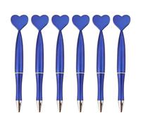 NRVTRE 6x / set penne a a forma cuore penne firmate, Blue | Penna a in plastica con penne per scrittura lisce per studenti Forniture per aule scolastiche Penne