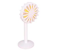 NRVTRE Miniatura case delle bambole ventilatore da pavimento statuetta per gli amanti di decorazioni estetiche antiche e distintive case delle bambole ventilatore da pavimento mobili in legno