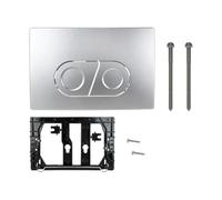 NRVTRE Piastra attuatore per Lavaggio Installazione, Matte Silver
