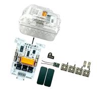 NRVTRE Ricostruisci Set gusci della Batteria, 10 cores | Alloggiamento trasparente da 18 V, scheda circuito, componenti riparazione del pacchetto attrezzi,