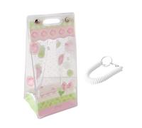 NRVTRE Sacchetto di immagazzinaggio trasparente del PVC per le bambole e i Plushies Lovely Cartoon Design Doll Bag Peluche Toy Display Borse per bambini Cartoon Toy Storage, Verde