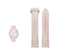 NRYCR 20mm Silicone Adatto Per Omega Swatch Cinturino MoonSwatch Curvo Interfaccia Gomma Silicone Watch Band Seamaster 300 Per Omega X Swatch Joint celestial Sports, 20mm, Agata