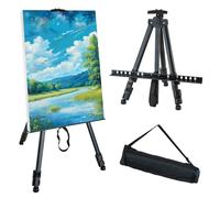 Ns Jymb - Cavalletto per pittura artistica, portatile, in metallo, regolabile, per dipingere tele, altezza da 44 a 151 cm, borsa per il trasporto per tavolo, pavimento e cartelli per matrimoni, colore