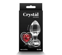 NS Novelties Cristallo Desiderio Cuore Rosso Piccolo Plug anali Clear 7,2 cm