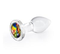 NS Novelties Crystal Desires Gemma Arcobaleno Piccola Plug anali Clear 7,5 cm