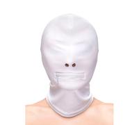 Ns novelties - fetish & fashion cappuccio bocca chiusa con cerniera nylon bianco