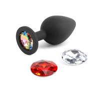 NS Novelties Glams Xchange Round Medium Plug anali Black