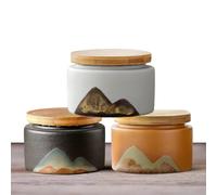 NS Online Small urns Set of 3 - Ceramic Decorative Keepsake Small Urns Set 3 Piece for Human Ashes Memorial - Honor Your Loved One Lost