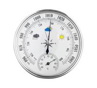 Nsaroche Barometro da Parete Termometro Stazione Meteo Pressione Atmosferica Movimento Meccanico Materiale Acrilico Adatto per Casa Balcone Studio Arredamento