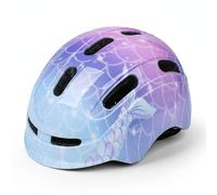 Nsaroche Casco Bambini Leggero Robusto con Imbottitura Interna PC Solido Regolazione Dial Ventilazione Superiore Adatto a Bicicletta Tempo Pomeridiani Pratiche All'aperto, Mermaid Purple