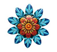 Nsaroche Decorazione da Parete con Fiori in Metallo da Appendere, 5,8 Pollici, per Uso Interno Ed Esterno, Ideale per Zone Giorno, Blu